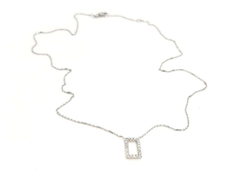 Nos Bijoux Non signé  | Collier Or Blanc Diamant