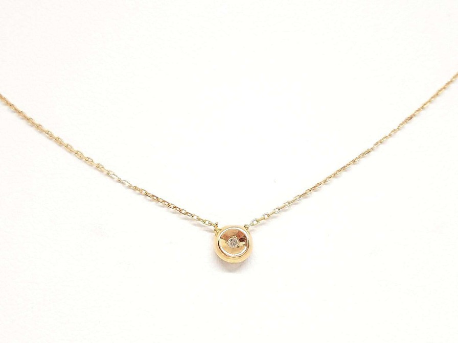 Nos Bijoux Non signé  | Collier Or Rose Diamant